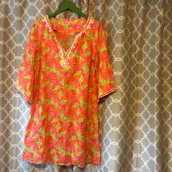 Lilly Pulitzer | Dresses | Lilly Pulitzer Tunic Dress Beaded Gorgeous ...